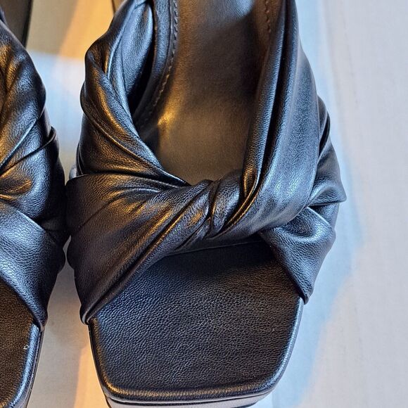 Sam Edelman Circus NY Marianna Sandal Black Slide Block Heel Vegan Womens Sz 8 - Picture 14 of 16